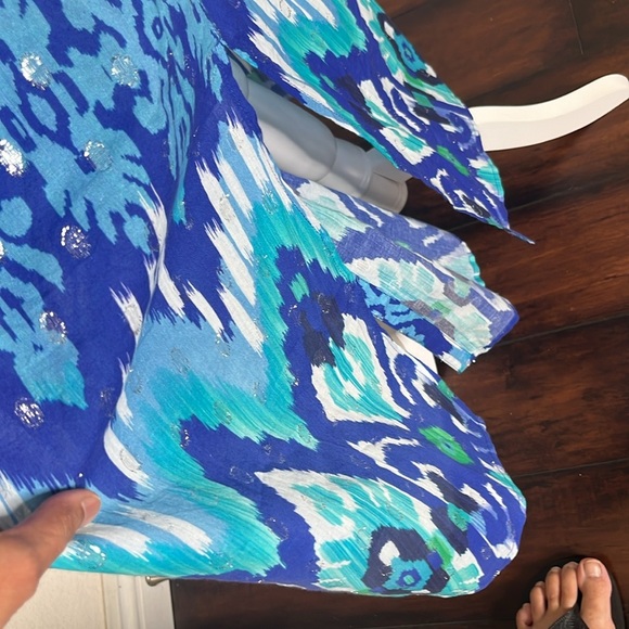 NWT Tommy Bahama Cala Azure Printed Cover Up Maxi Dress Womens sz L Beaming Blue - Picture 9 of 15